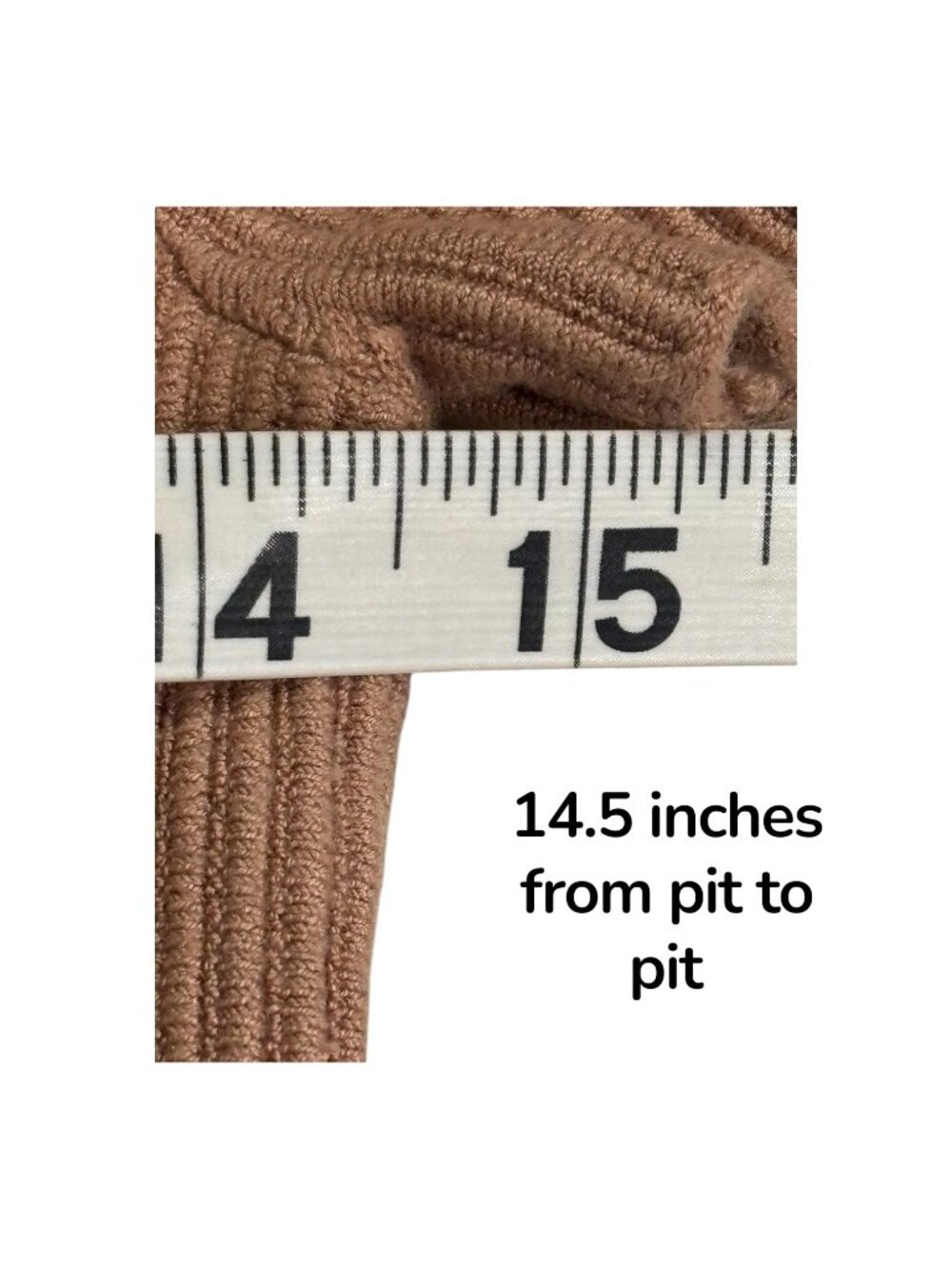 Abercrombie & Fitch Ribbed Knit Square Neck Top Women’s Medium Brown Short Sleev - Picture 11 of 12
